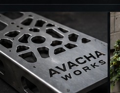 Avacha Works laser-cut metal plate